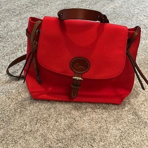 Dooney & Bourke red backpack purse